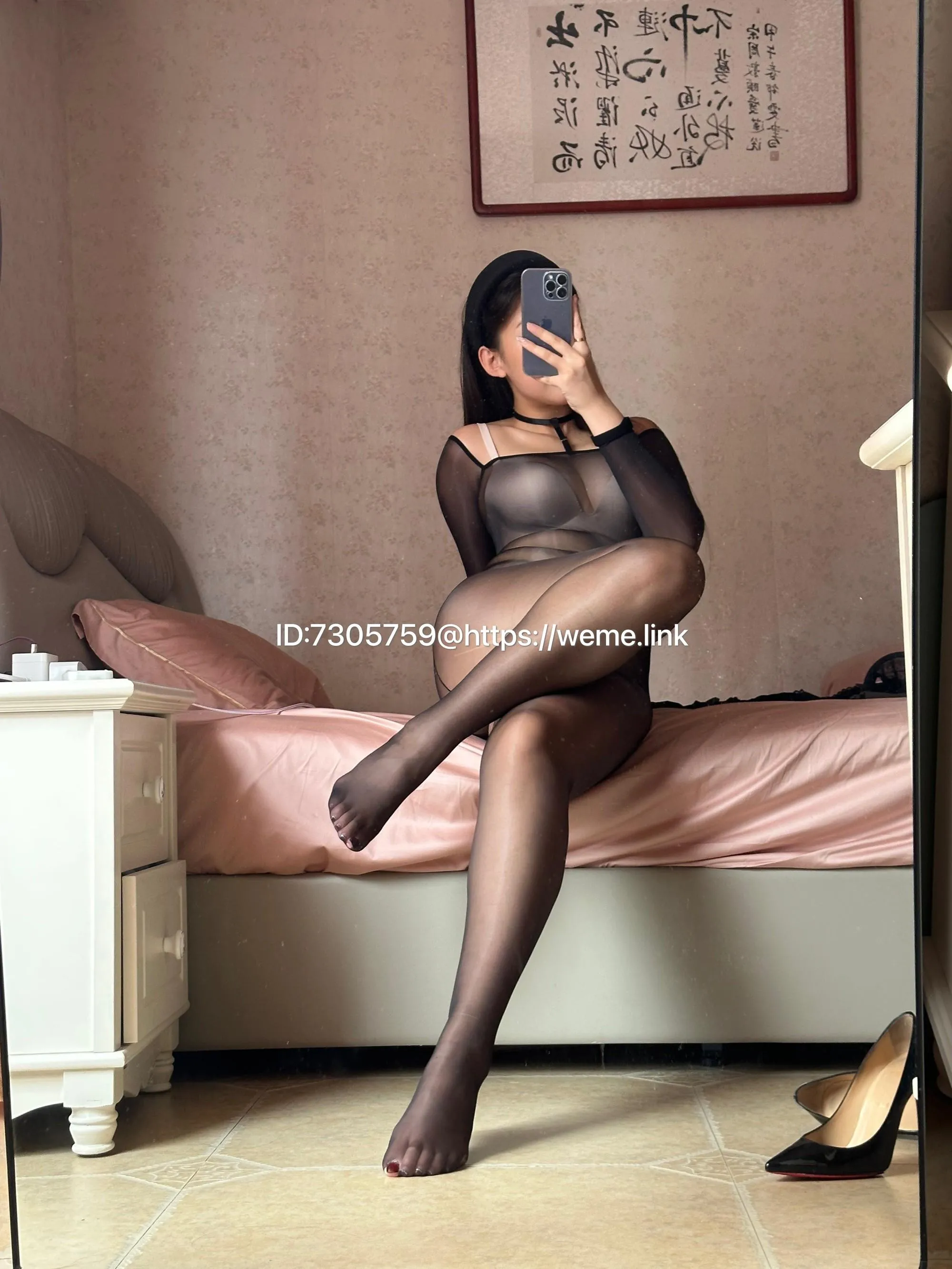 美邵女Baby – NO.021 透明吊带连体丝袜 [61P]插图9